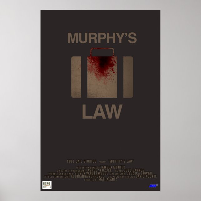 Poster Lei de Murphy (Frente)