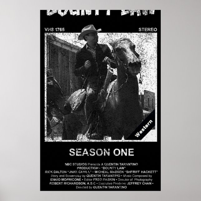 Poster Lei de recompensas VHS (Frente)