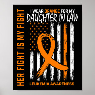 Poster Lei Leucemia Cancer Sensibilização Bandeira Americ