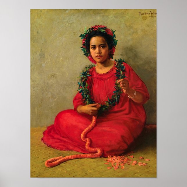 Poster Lei Maker, 1901, por Theodore Wores (Frente)