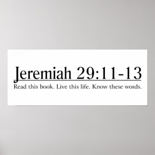 Póster Leia a Bíblia Jeremiah 29:11-13