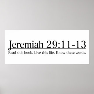 Póster Leia a Bíblia Jeremiah 29:11-13