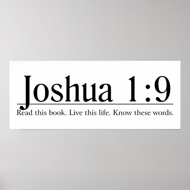 Póster Leia a Bíblia Joshua 1:9 (Frente)