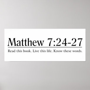 Póster Leia a Bíblia Matthew 7:24-27