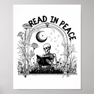 Poster Leia Em Paz Skeleton De Professora Spooker Lê O Li