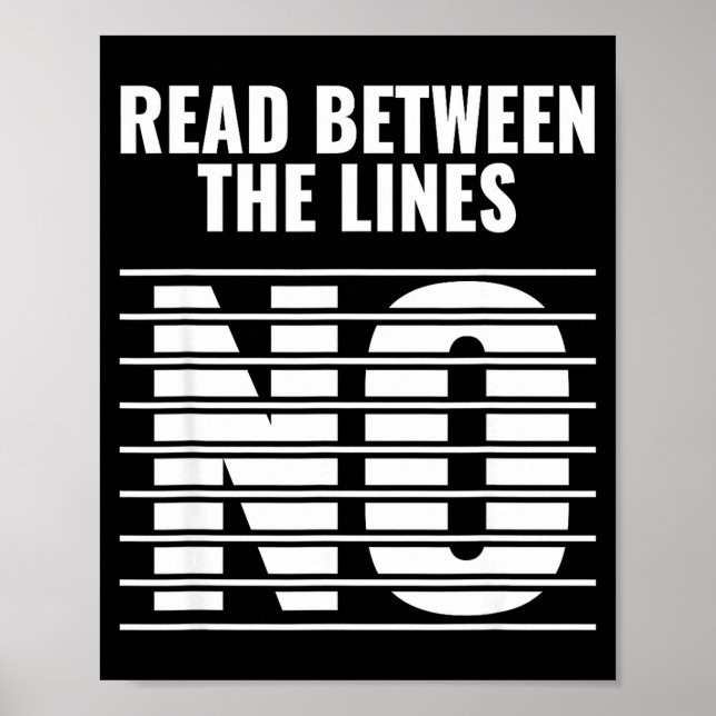 Poster Leia Entre As Linhas - Não _ Engraçado Sarcasmo So (Frente)