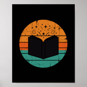 Poster Leia livros infantis homens engraçados vintage ret
