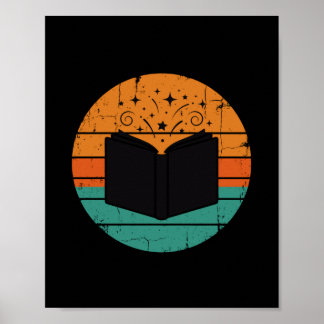 Poster Leia livros infantis homens engraçados vintage ret