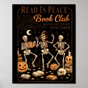 Poster Leia No Peace Book Club Spooky Readers Halloween O