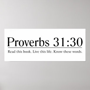 Poster Leia o 31:30 dos provérbio da bíblia