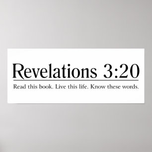 Poster Leia o 3:20 das revelações da bíblia