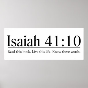 Póster Leia o 41:10 de Isaiah da bíblia