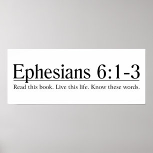 Póster Leia o 6:1 de Ephesians da bíblia - 3