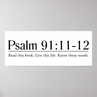 Póster Leia o Salmo da Bíblia 91:11-12