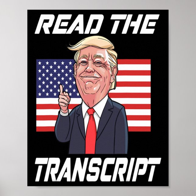 Poster Leia O Transcript Trump Mulheres Homens Presentes  (Frente)