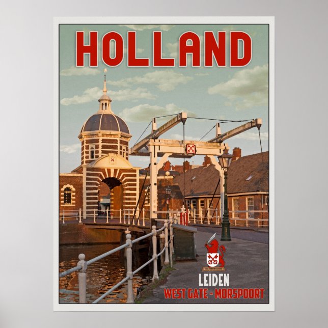 Poster Leiden - Morspoortbrug (Frente)