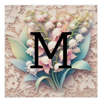 Leilões brancos de renda monograma das flores do v