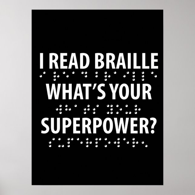 Poster Leio Braille Qual é o seu superpoder (Frente)