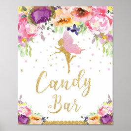 Poster Leite e Bar - Sinal de doçura Chá de menina
