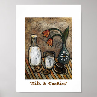 Póster Leite e cookies
