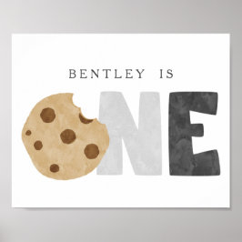 Poster Leite e Cookies Primeiro Aniversário