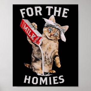 Poster Leite Gato Para As Casas