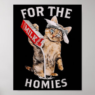 Poster Leite Gato Para Casas &amp; Leite Cugado Engraçado