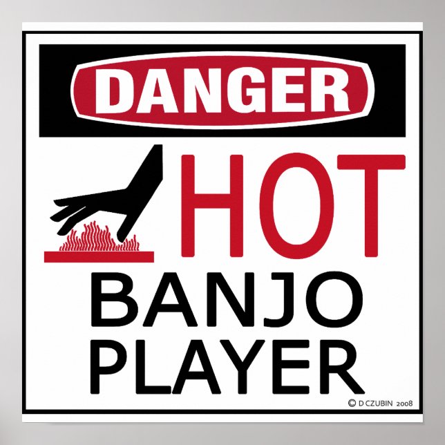 Póster Leitor de Banjo Quente (Frente)