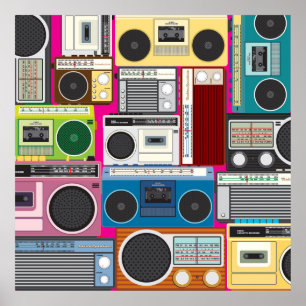 Poster Leitor de cassetes retroativo