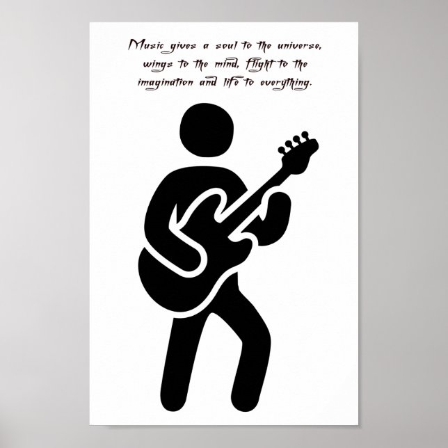 Poster Leitor de Violão cita arte Silhout (Frente)