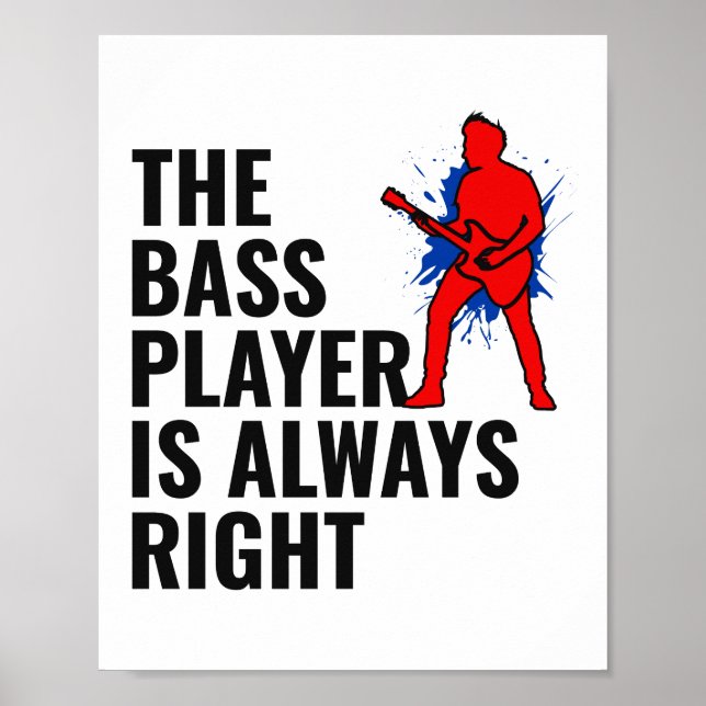 Poster Leitor De Violão De Bass Musical Musical Bassistor (Frente)
