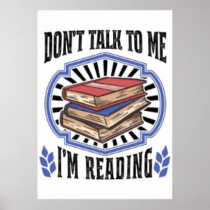 Poster Leitor Presente Estou Lendo Livros