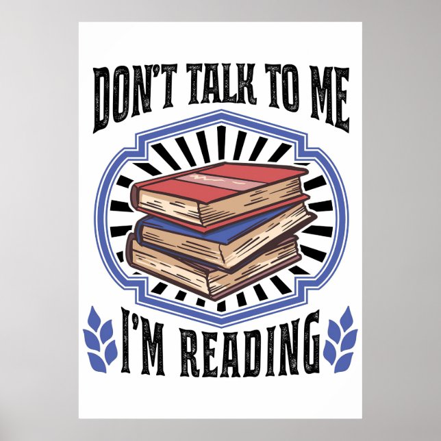 Poster Leitor Presente Estou Lendo Livros (Frente)