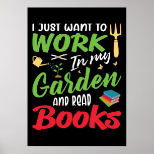 Poster Leitor Presente Lê Livros Em Meu Jardim