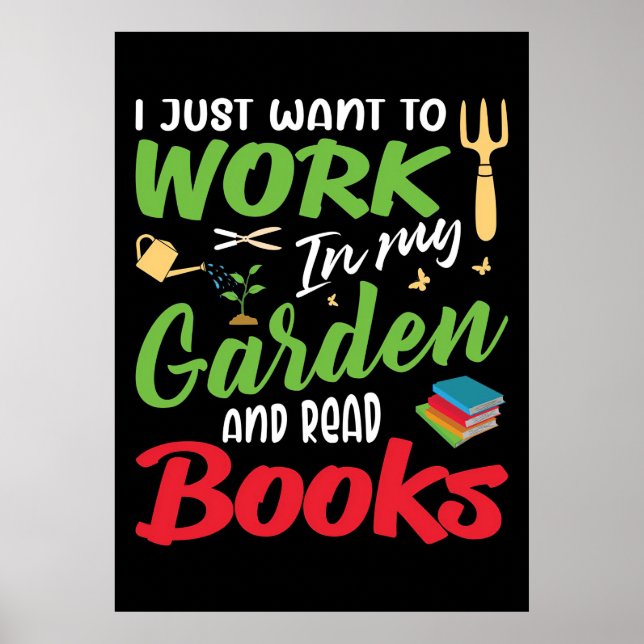 Poster Leitor Presente Lê Livros Em Meu Jardim (Frente)