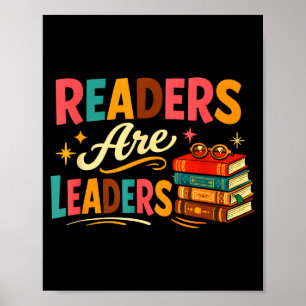 Poster Leitores são líderes divertidos bibliófilos amante