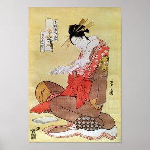 Póster Leitura assentada da mulher