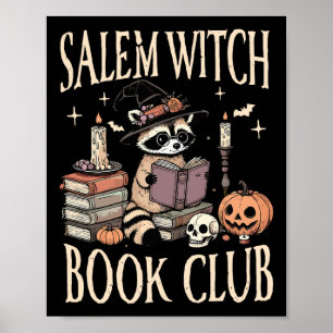 Poster Leitura da Bruxa Salem do Clube Halloween Raccoon
