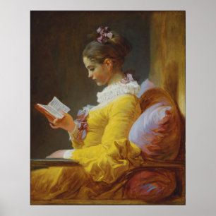 Poster Leitura da rapariga - Jean-Honoré Fragonard