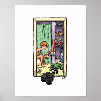 Póster Leitura de Banheira