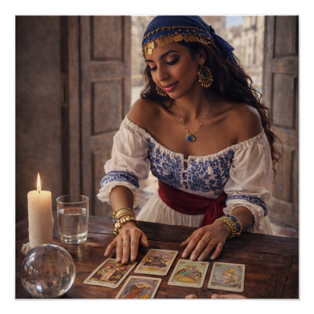 Póster leitura de cartas ciganas (Frente)