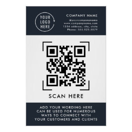 Póster Leitura de Código QR | Logotipo Empresarial Profis