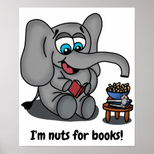 Poster Leitura de Elefante: Eu sou Loucos de Livros