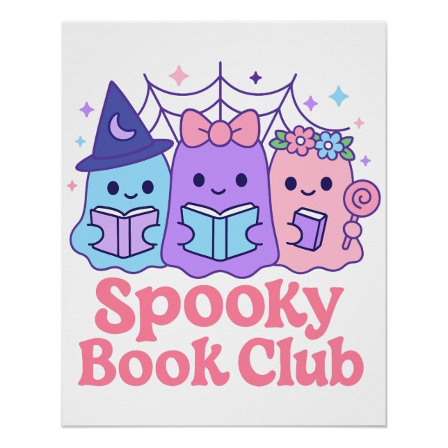 Póster Leitura de Fantasmas do Clube de Livro Spooky (Frente)