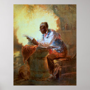 Póster Leitura de jornais por Candlelight