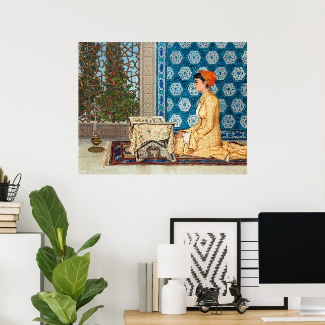 Poster Leitura de Jovem | Osman Hamdi Bey | (Escritório em casa)