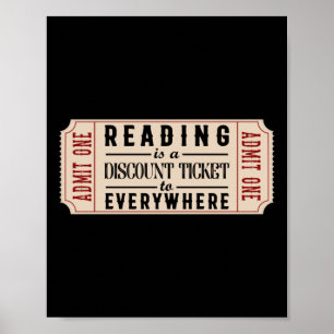 Poster Leitura De Literatura Do Livro É Um Bilhete De Des