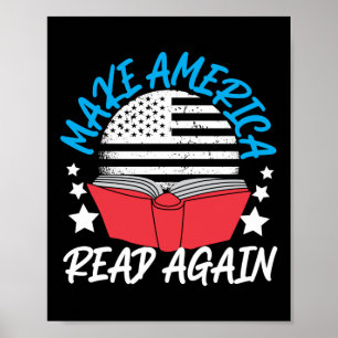 Poster Leitura de Livro Torna a América Lida Novamente