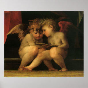 Póster Leitura de Rosso Fiorentino em dois Cherubs, anjos