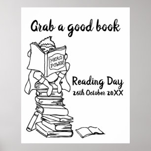 Poster Leitura de um herói na escola